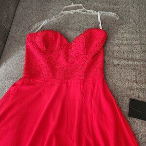 NWT lulus red sweetheart sequin dress *size M